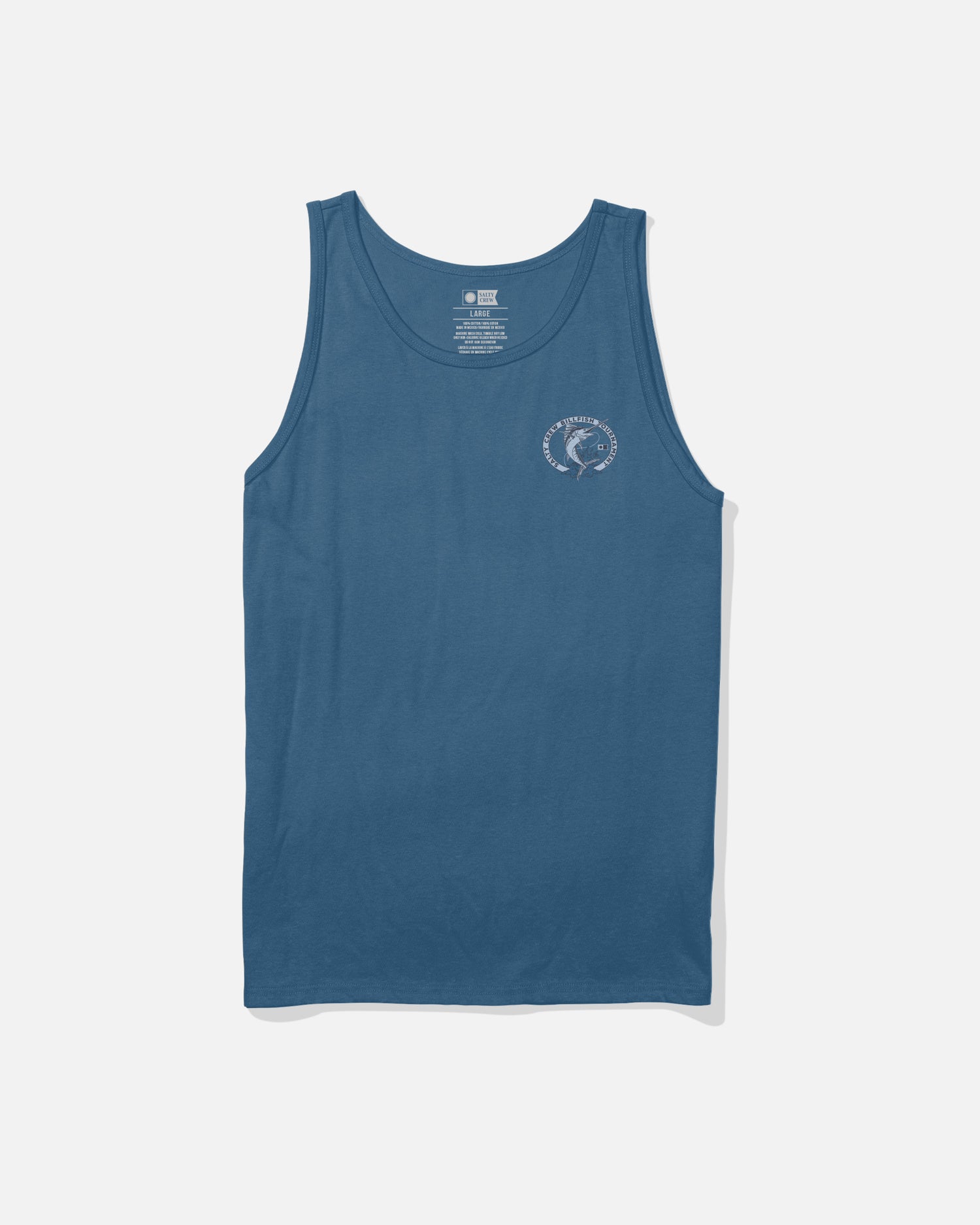 Front view of the Shootout Tank - Cast Blue. 