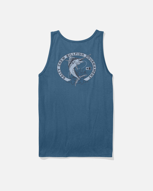 Back view of the Shootout Tank - Cast Blue. 