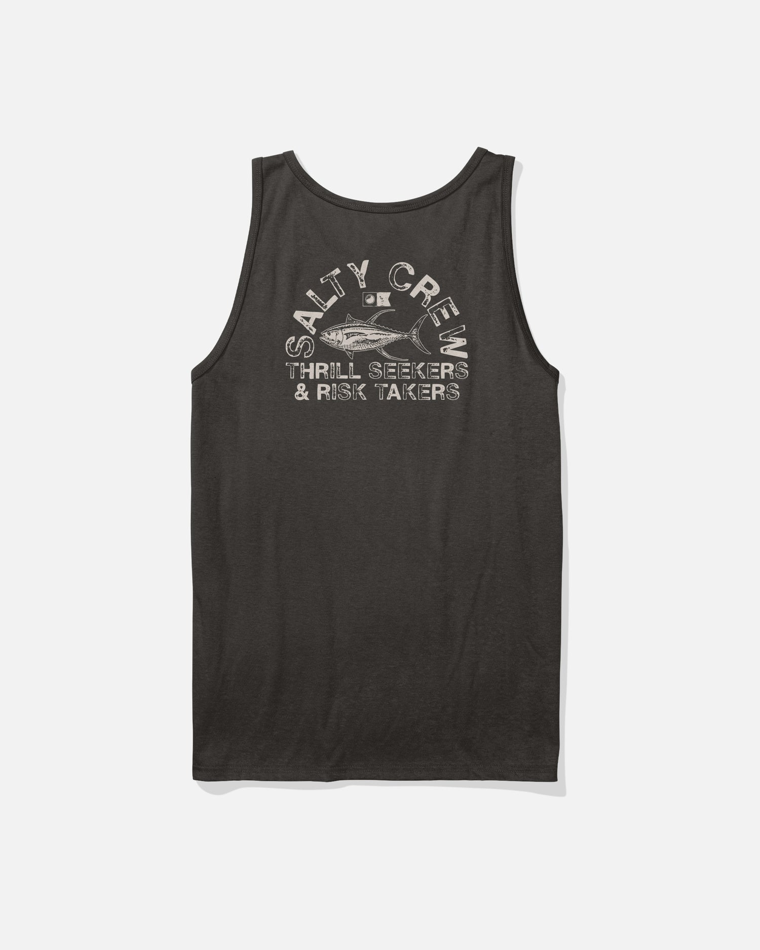 Back view of the Stamped Tank - Black. 