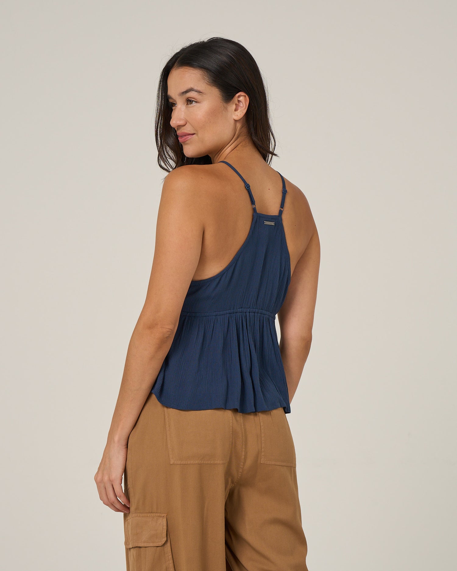 Back view of the Sundial Cami - True Navy. 
