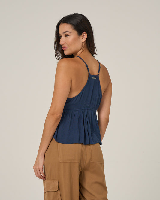 Back view of the Sundial Cami - True Navy. 