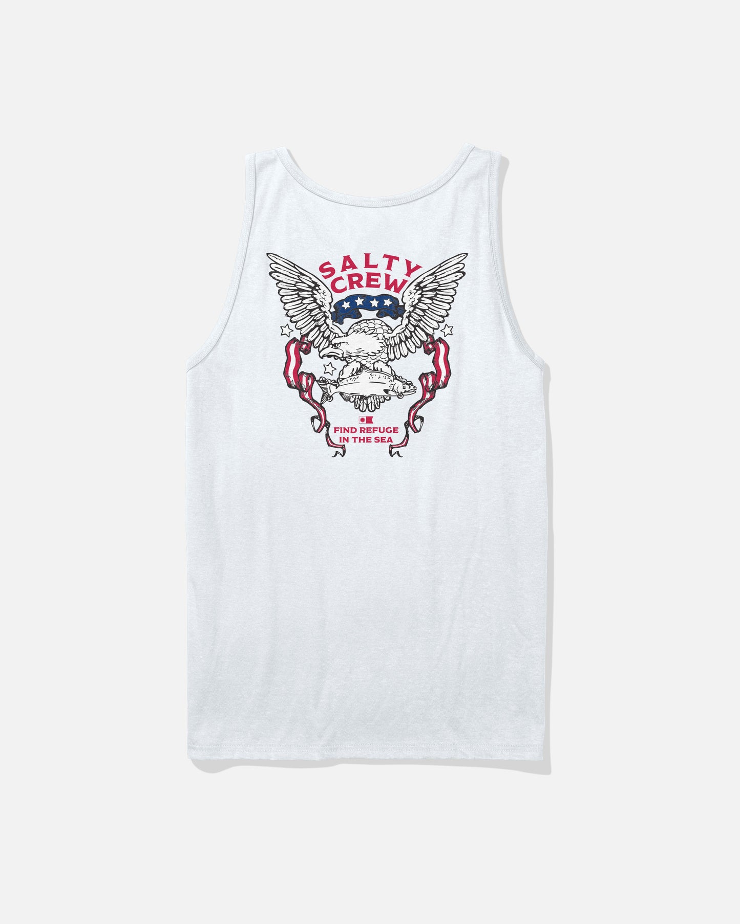 Front view of the American Talon Tank - White. 