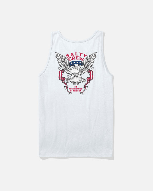 Front view of the American Talon Tank - White. 
