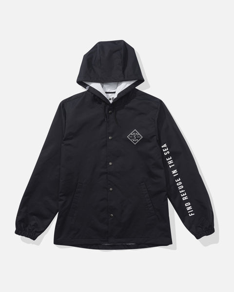 issuethings type4-1 BLK プルオーバー　ブラック Tippet Snap Jacket - Black | Salty Crew