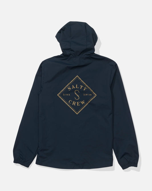 Back view of the Tippet Snap Jacket - Midnight Navy. 