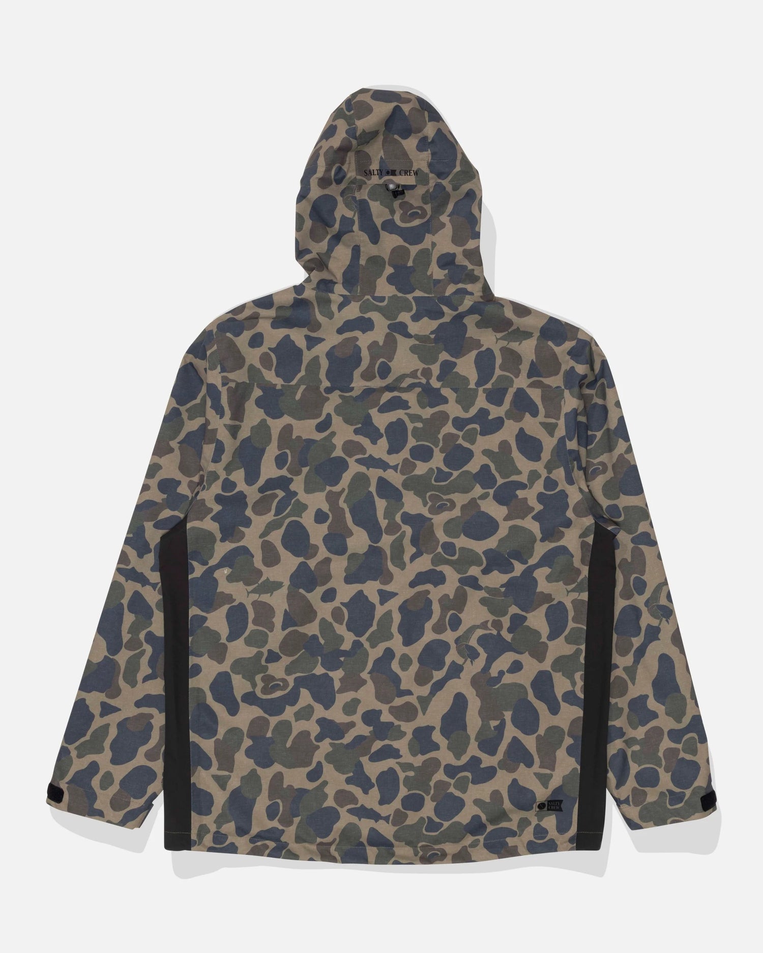 Back view of the Long Range Jacket - Sand Camo. 