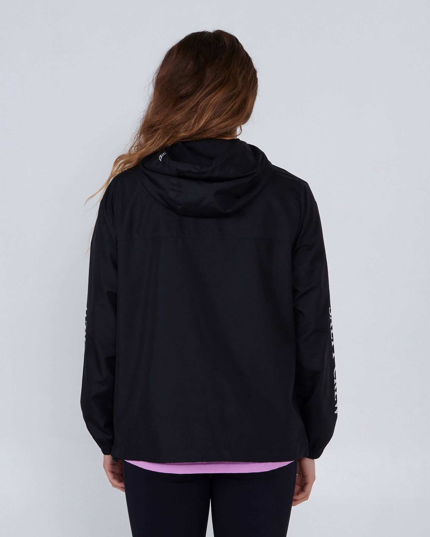 back view of Frits Black Windbreaker