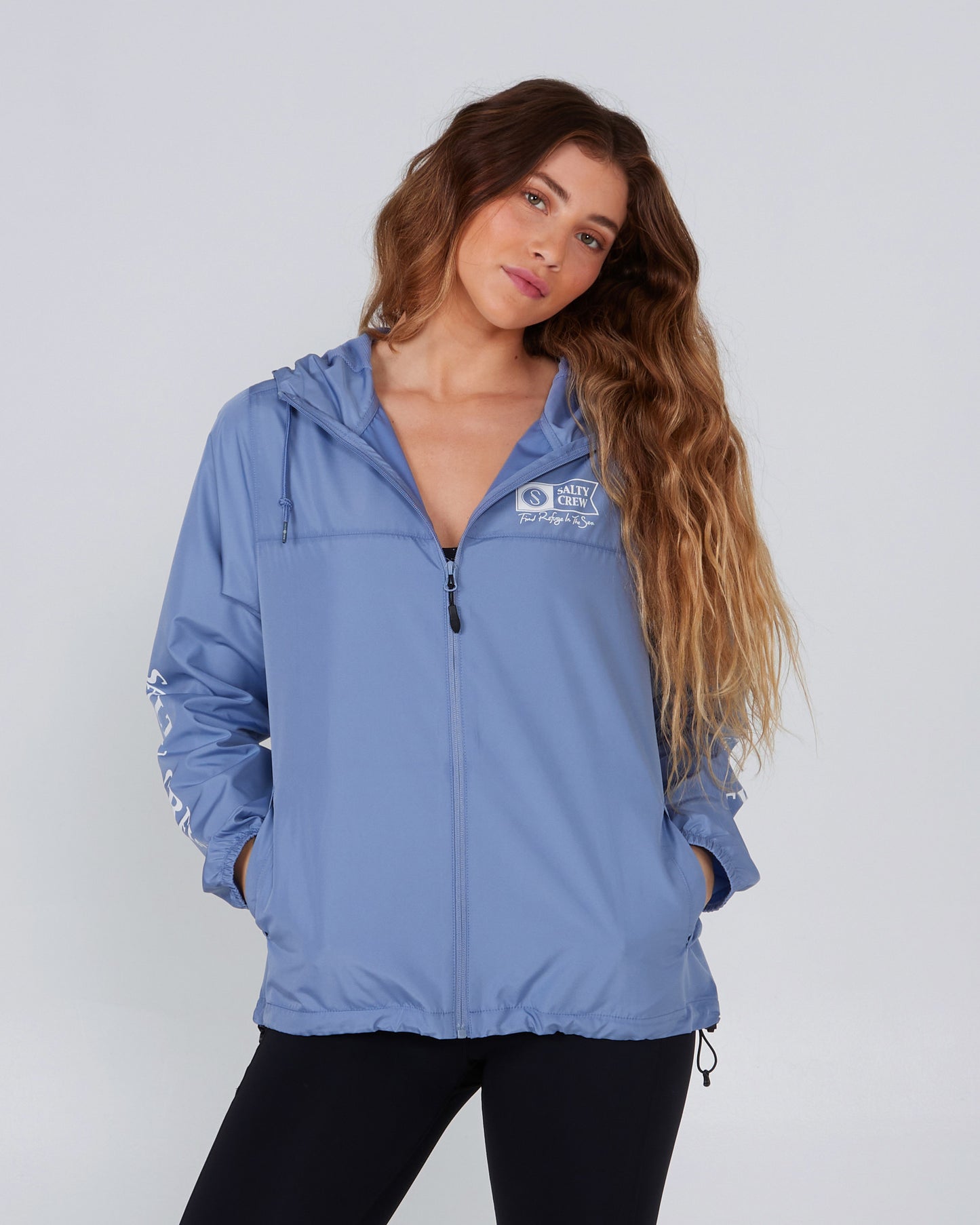 front view of Frits Marine Blue Windbreaker