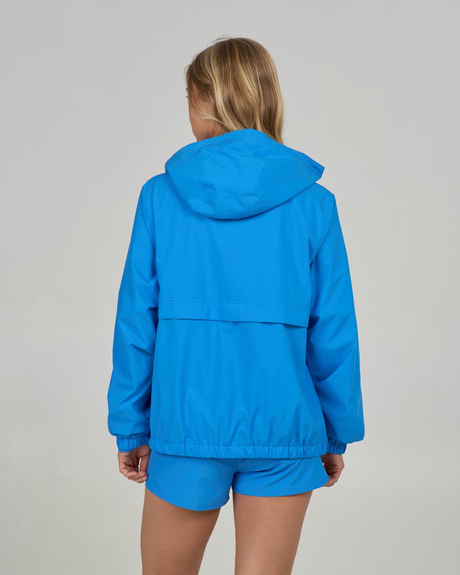 Back view of the Barrier Windbreaker - Bold Blue. 