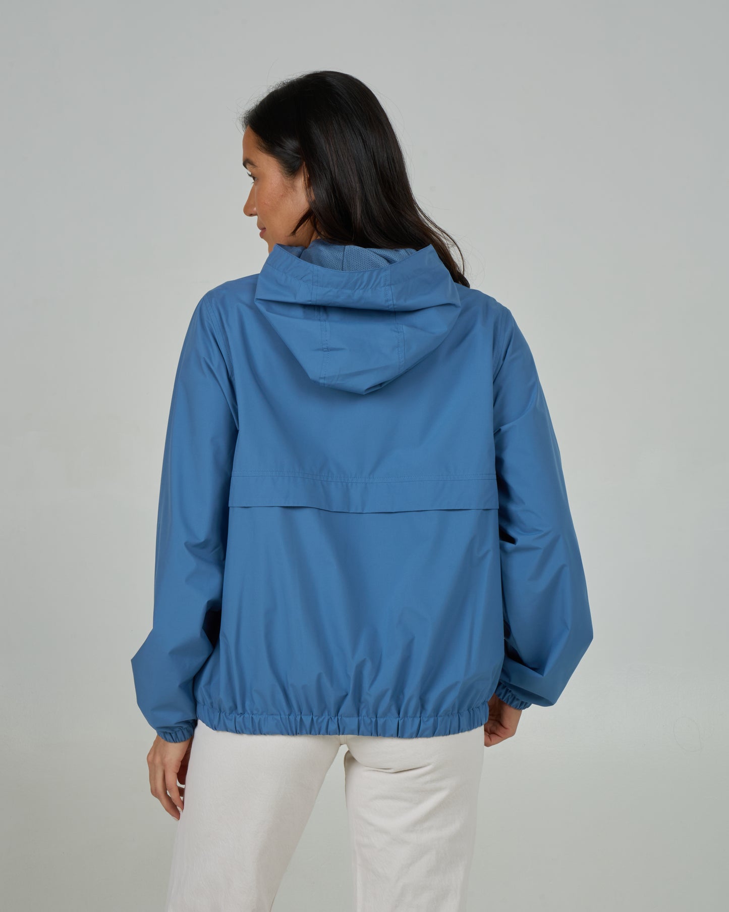 Back view of the Barrier Windbreaker - Blue Horizon. 