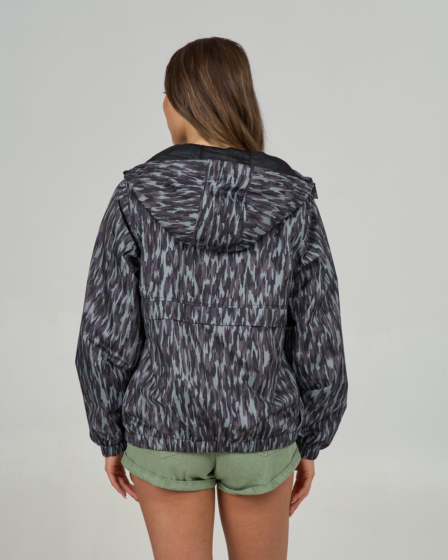 Back view of the Barrier Windbreaker - Camo. 