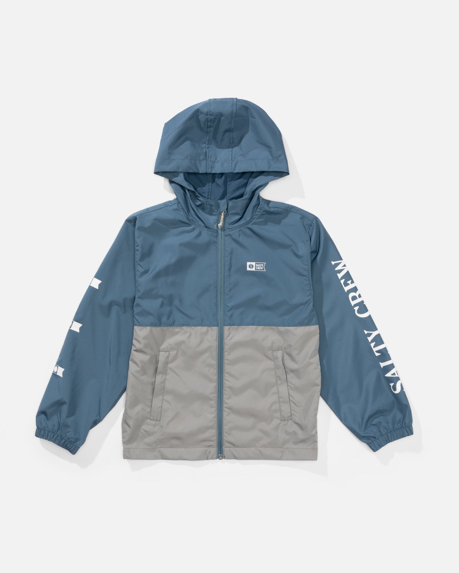 front view of Surface Boys Windbreaker Jacket - Channel Blue