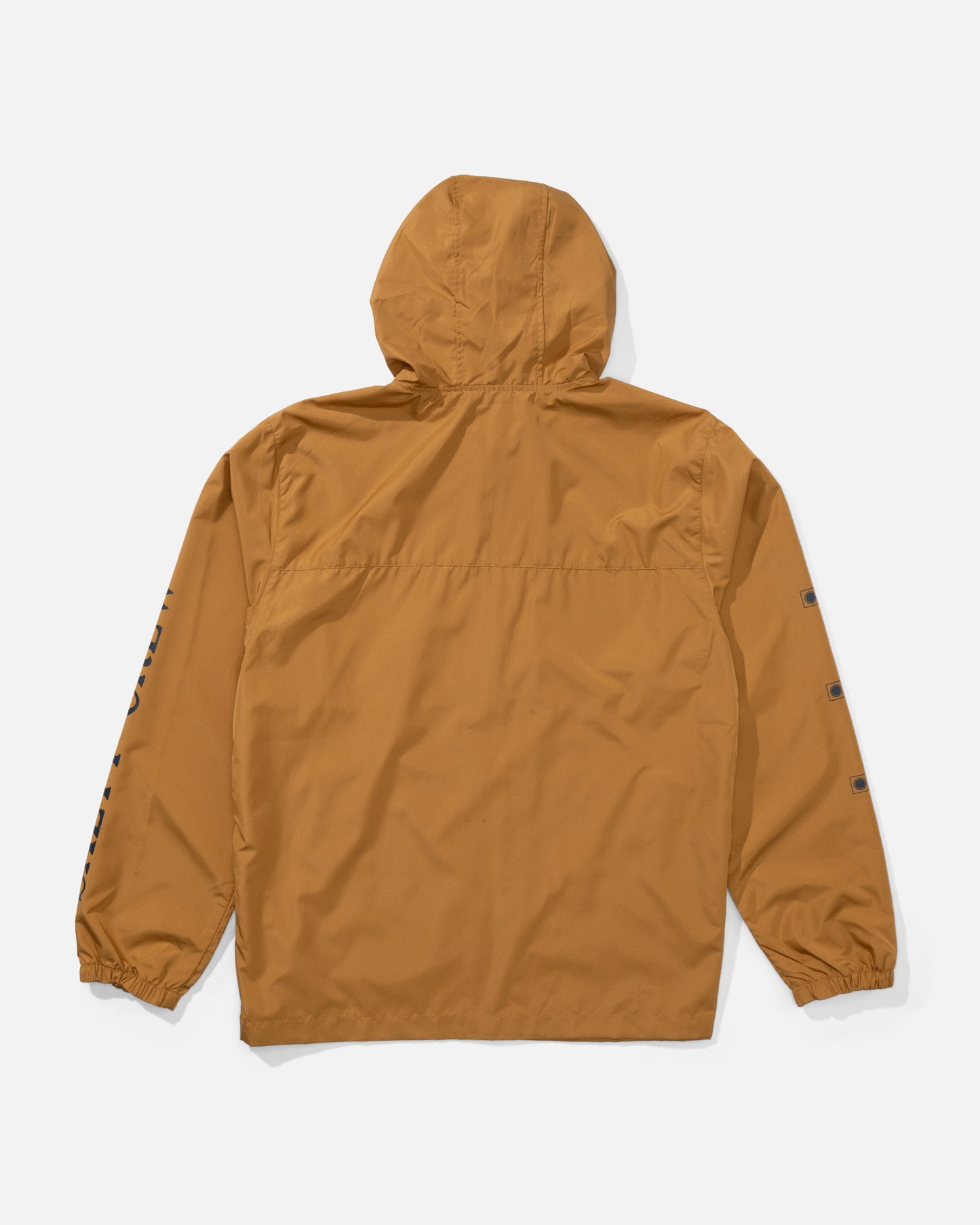 Back view of the Surface Windbreaker Jacket - Bone Brown. 