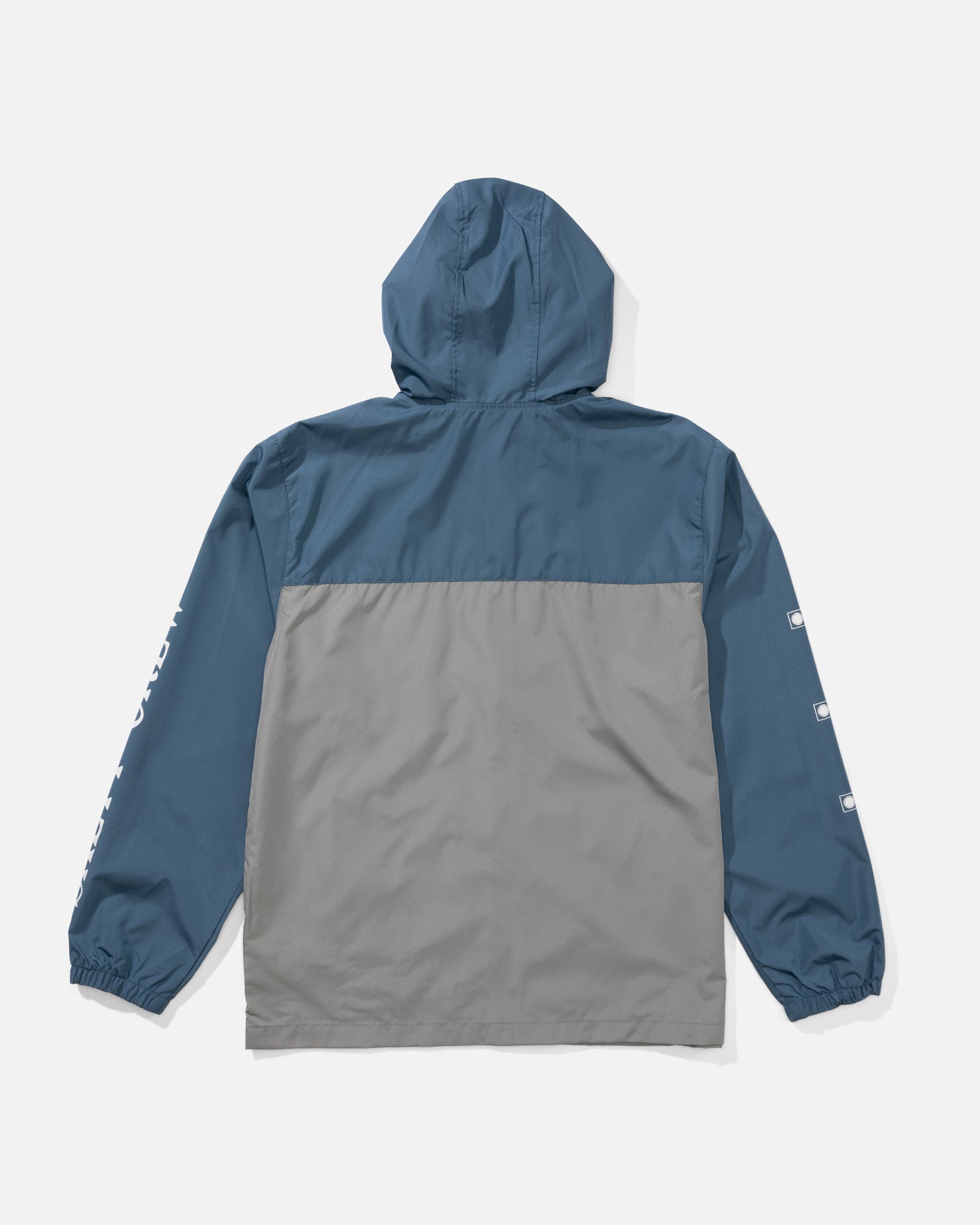 Back view of the Surface Windbreaker Jacket - Channel Blue. 