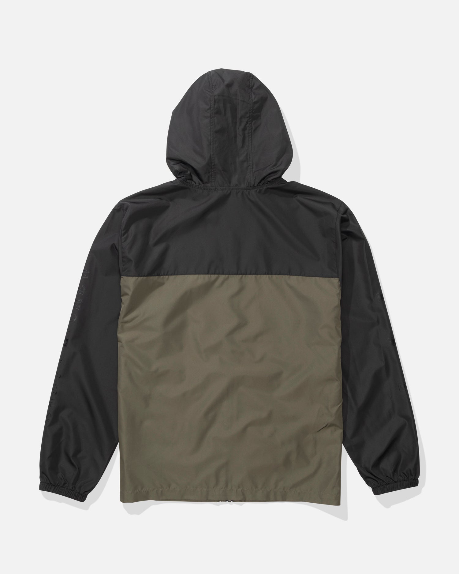Back view of the Surface Windbreaker Jacket - Dusty Olive. 