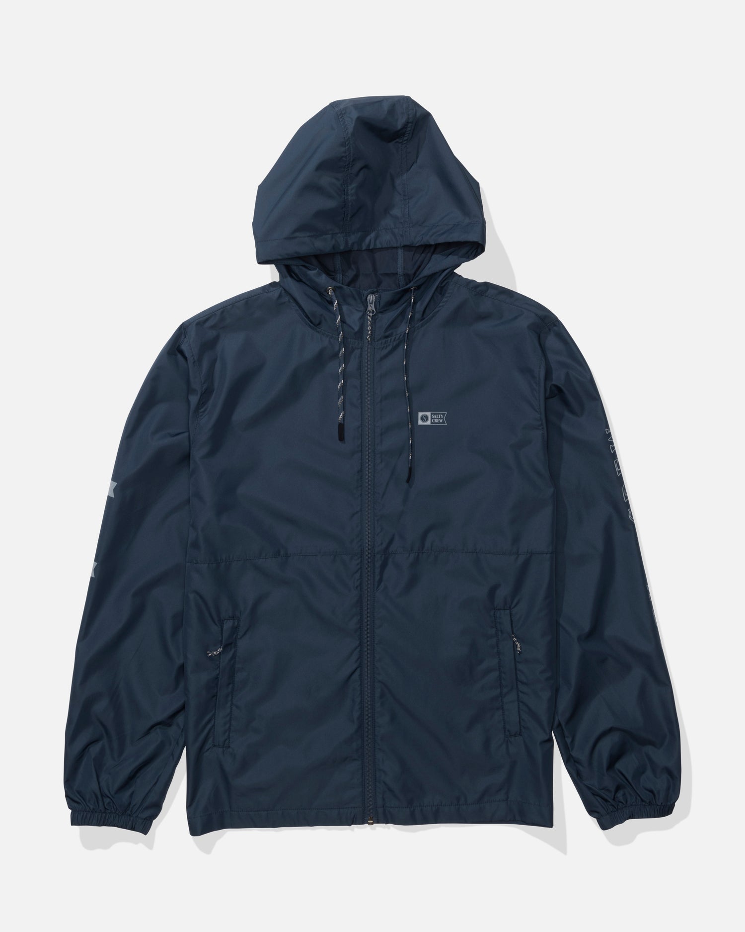 Front view of the Surface Windbreaker Jacket - Navy. 