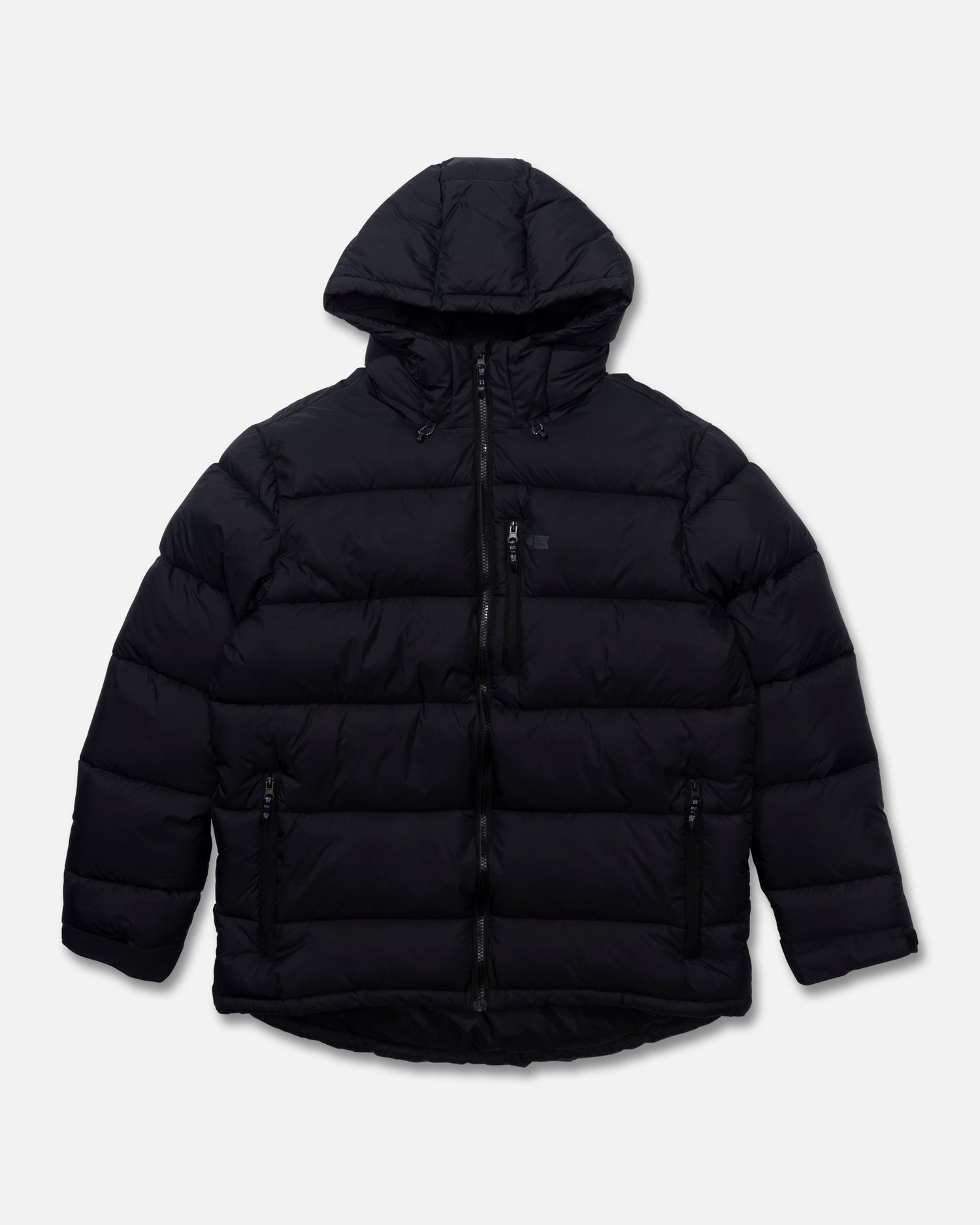 Front view of the Apex Barrier Jacket - Pirate Black. 