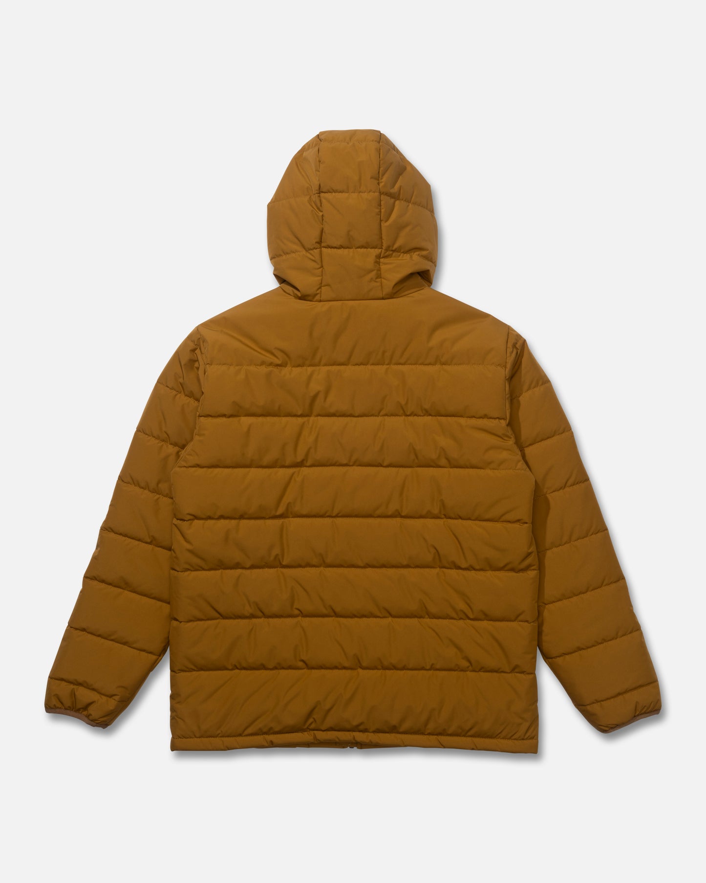 Back view of the Barrier Hooded Jacket - Bronze Brown. 