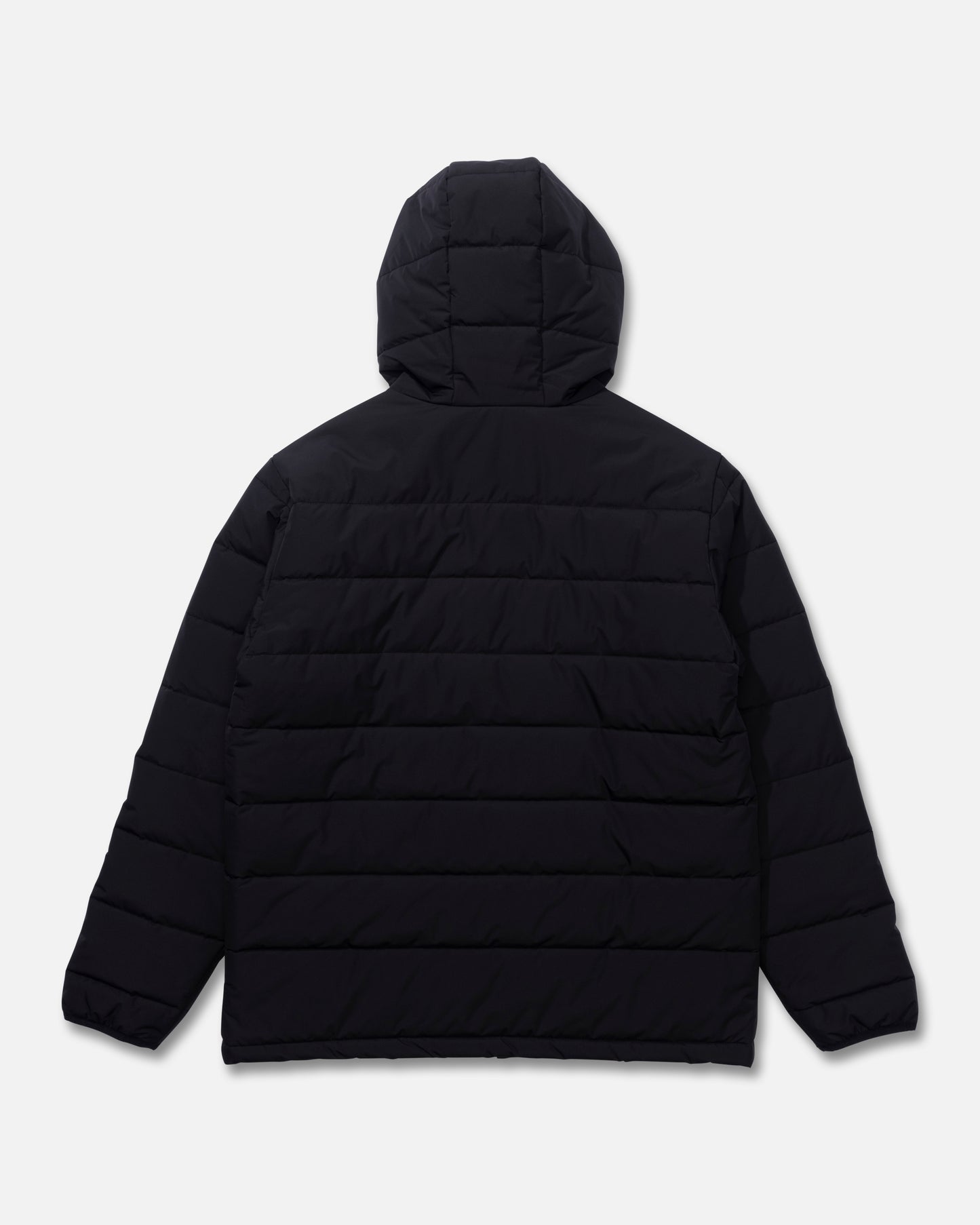 Back view of the Barrier Hooded Jacket - Black. 