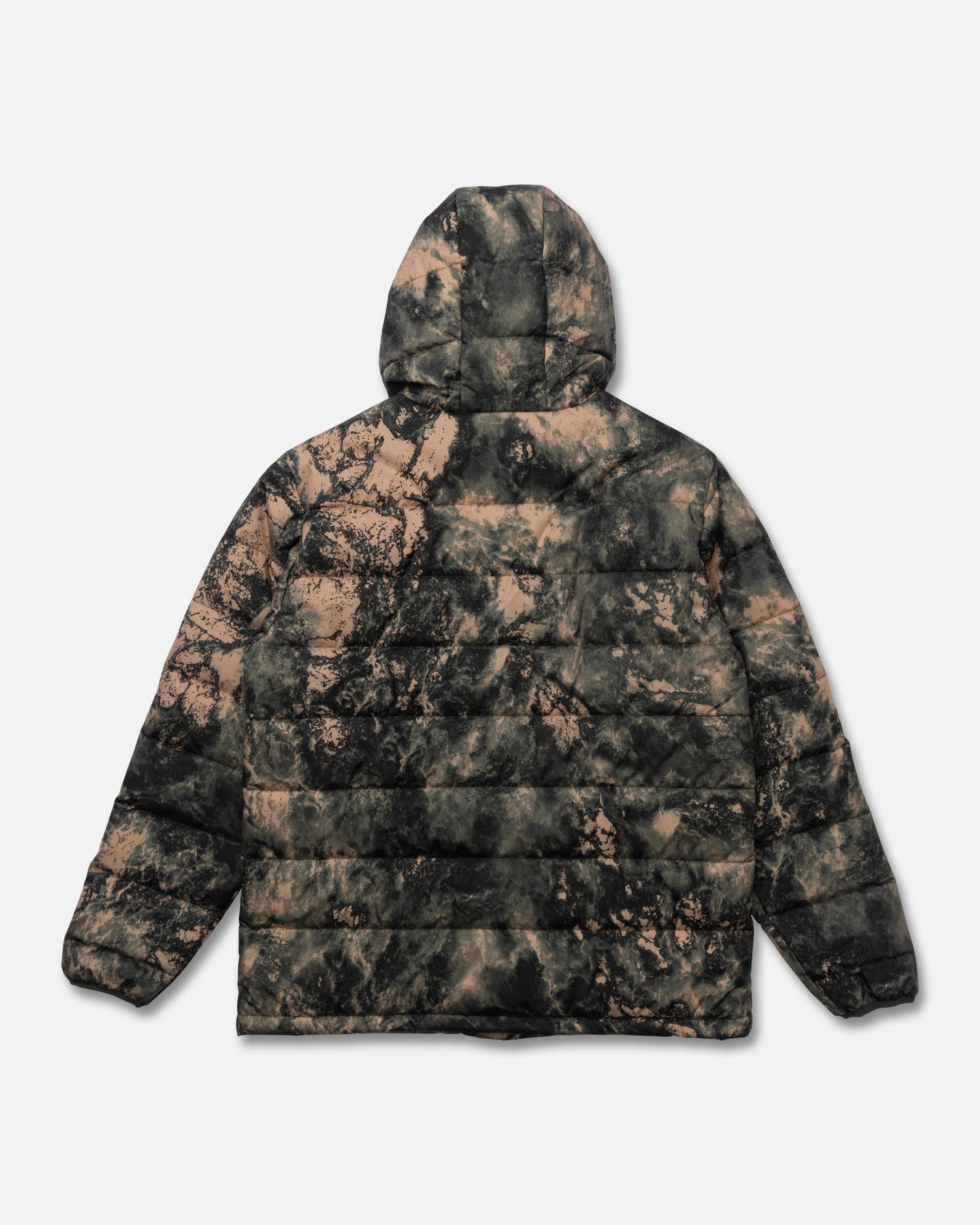 Back view of the Barrier Hooded Jacket - Camo. 