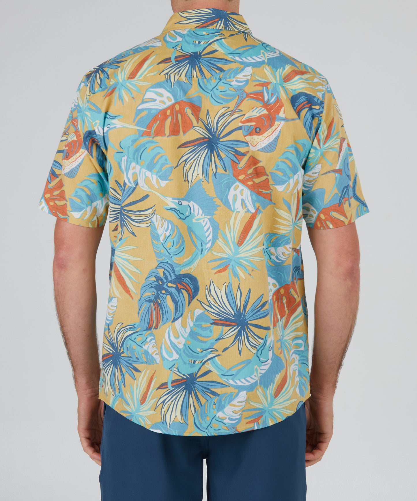 back view of Large Kine Seaweed S/S Woven