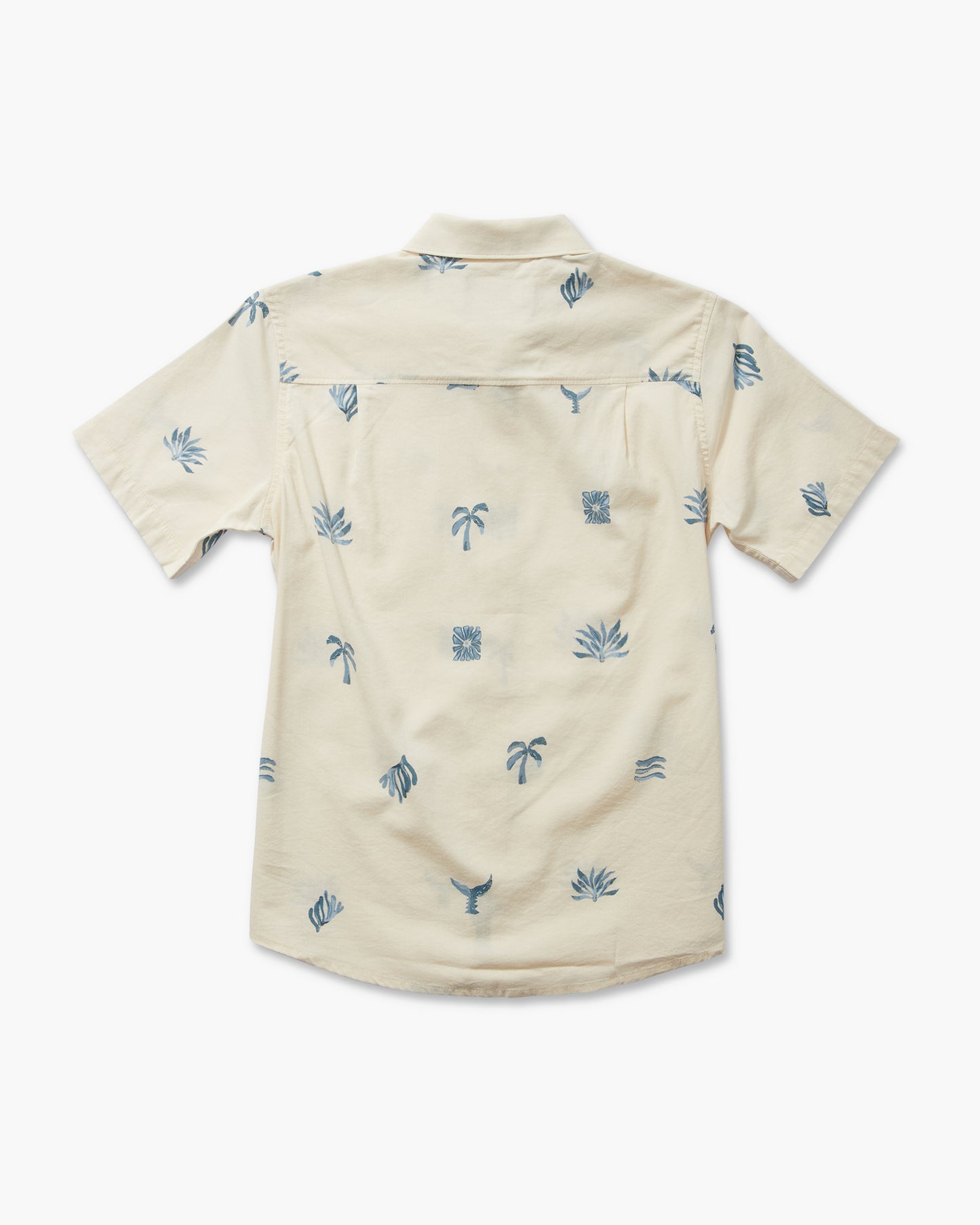 Back view of the Oasis S/S Boys Woven - Stone. 