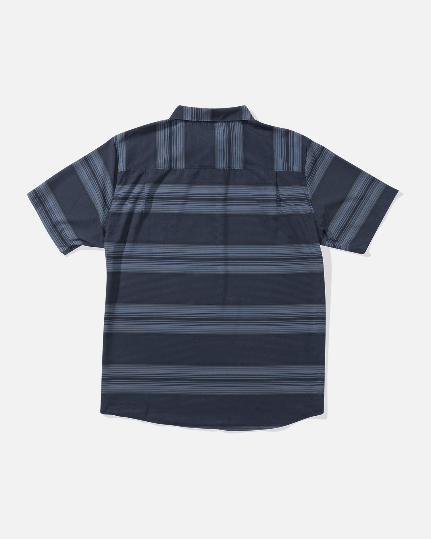 Back view of the Sundown Perforated Polo - Navy. 