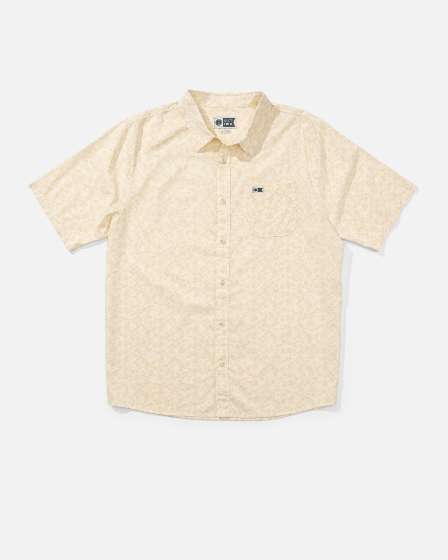 Front view of the Session Ss Button Up - Birch. 