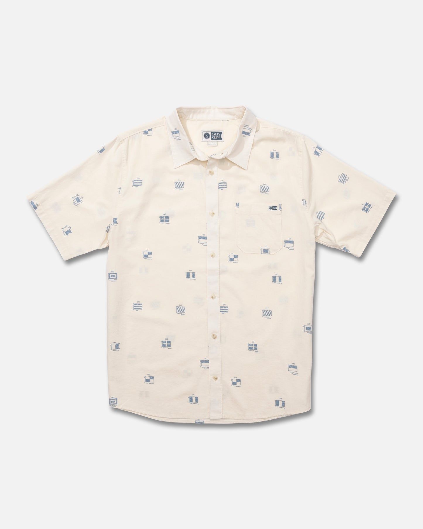 Front view of the Session Button Up - Off White. 