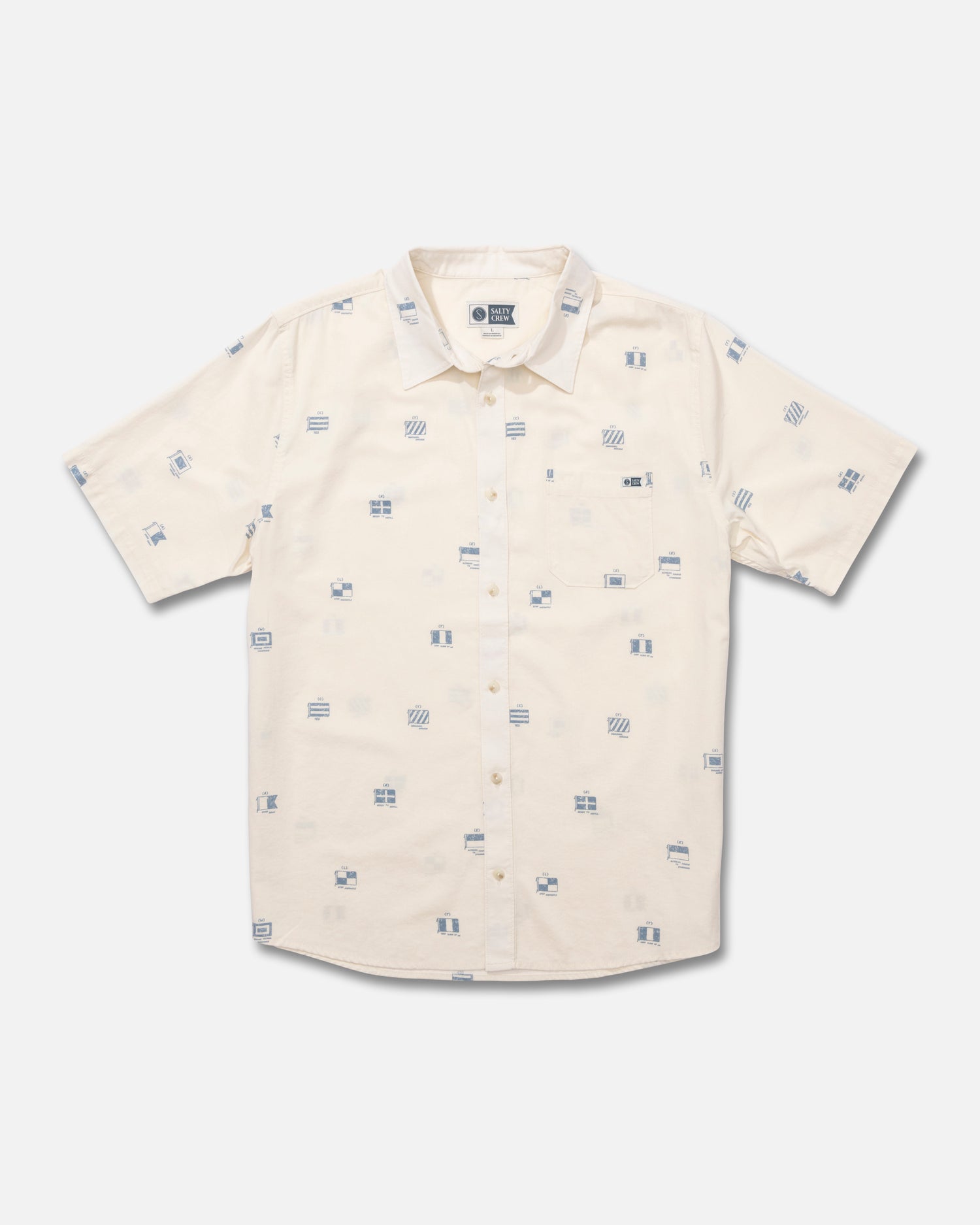 Front view of the Session Button Up - Off White. 