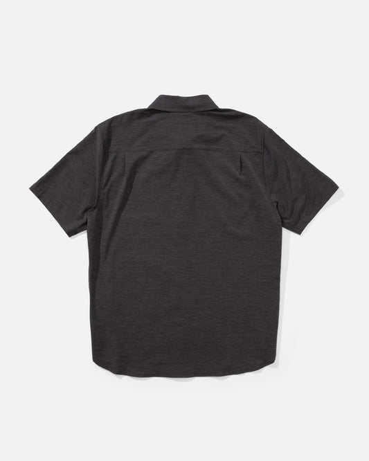 Back view of the Drifter UV Button Up - Black. 