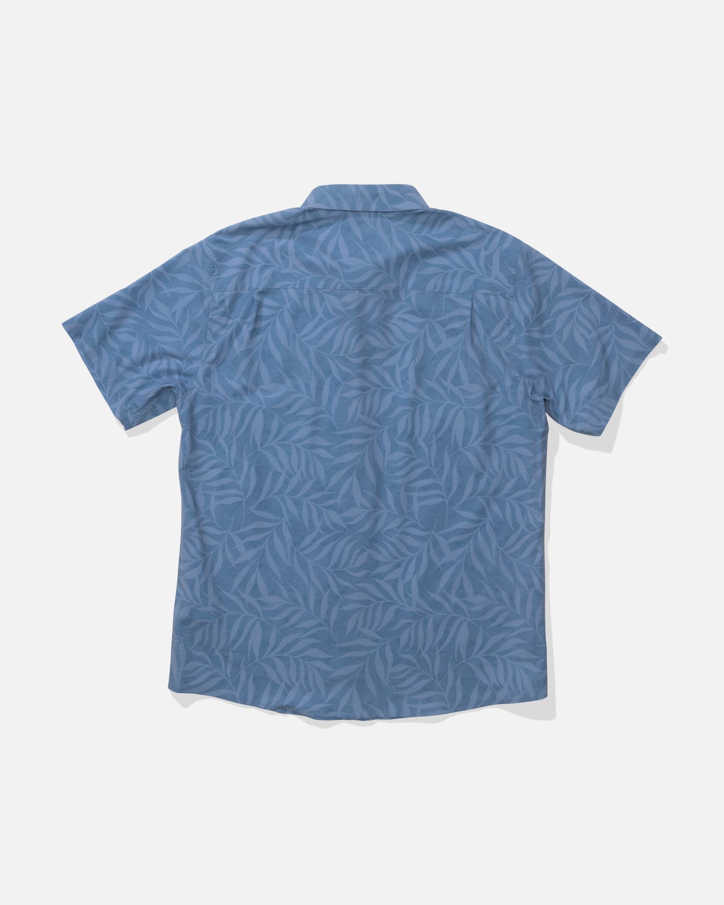 Back view of the Drifter UV Button Up - Captains Blue. 