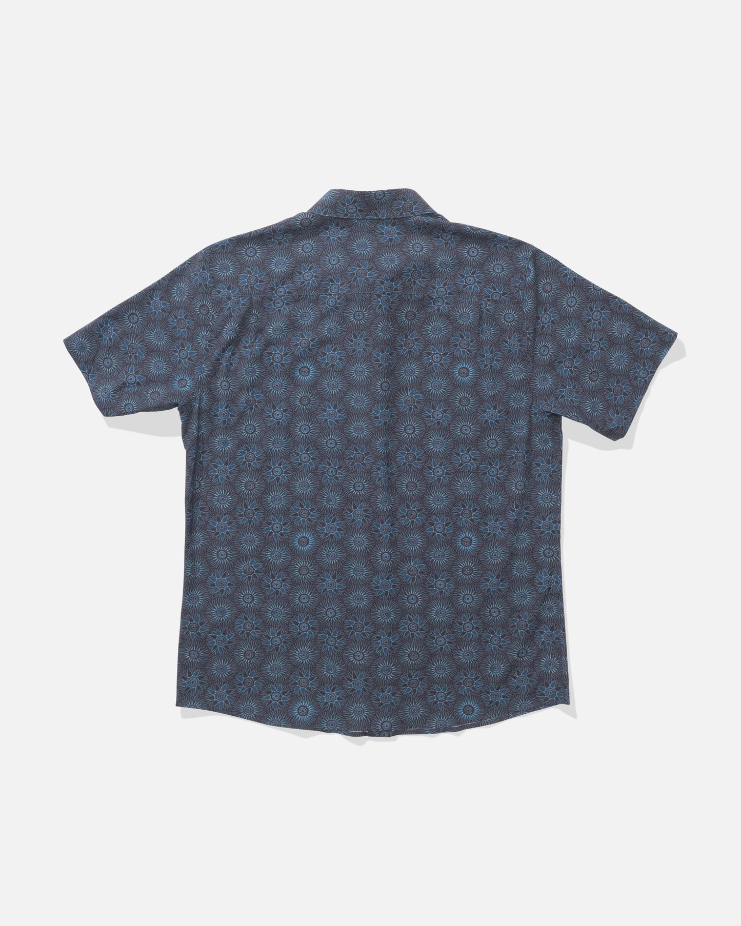 Back view of the Drifter UV Button Up - Monument. 