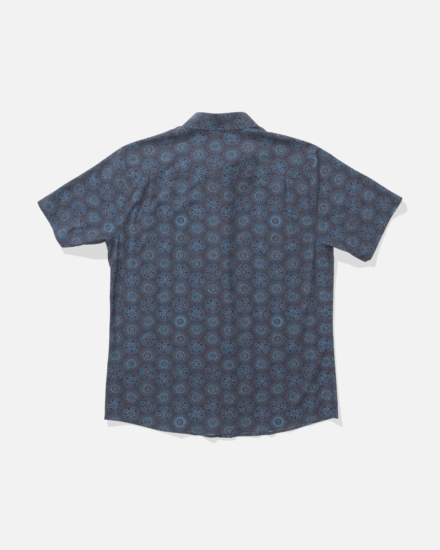 Back view of the Drifter UV Button Up - Monument. 