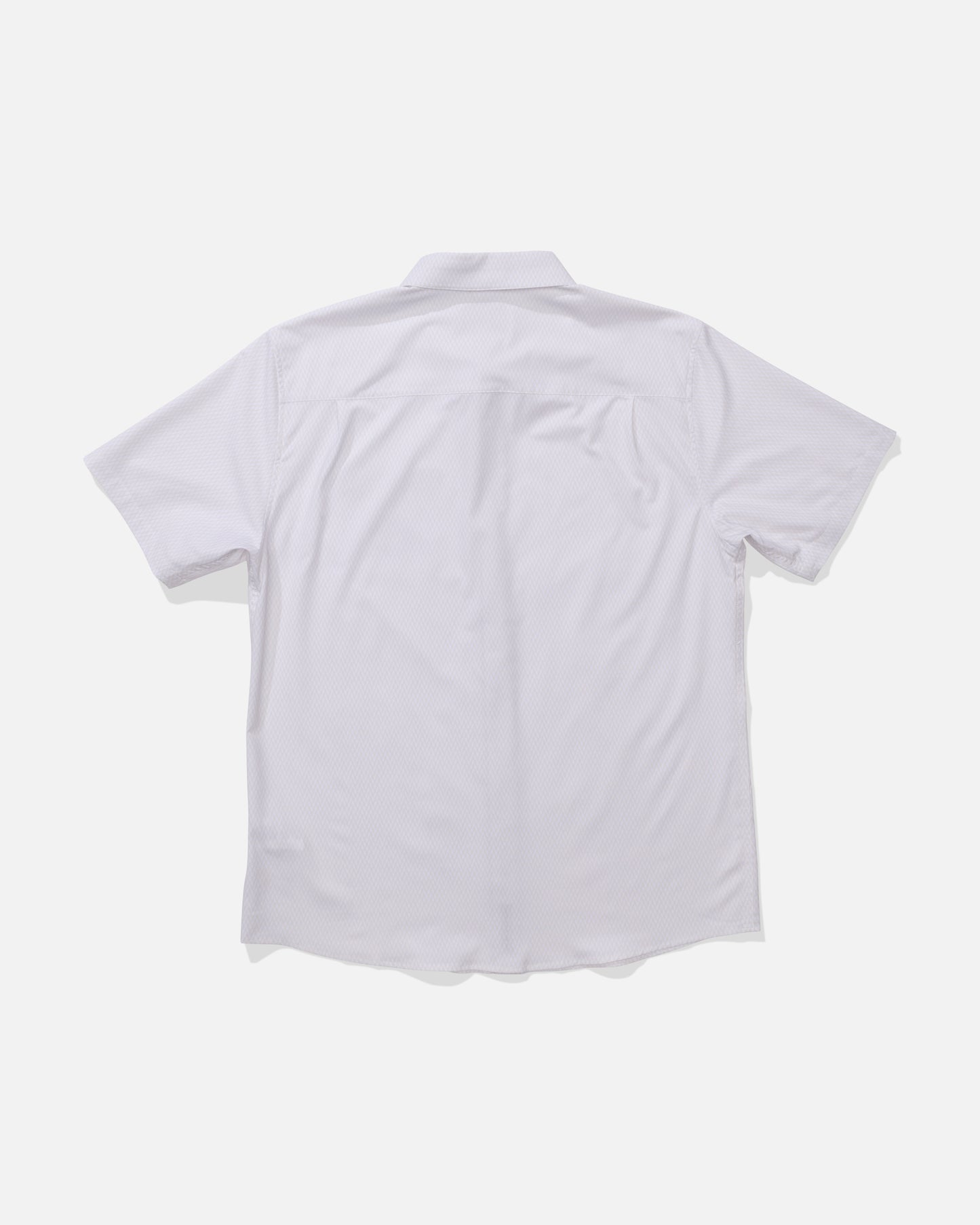 Back view of the Drifter UV Button Up - Natural. 