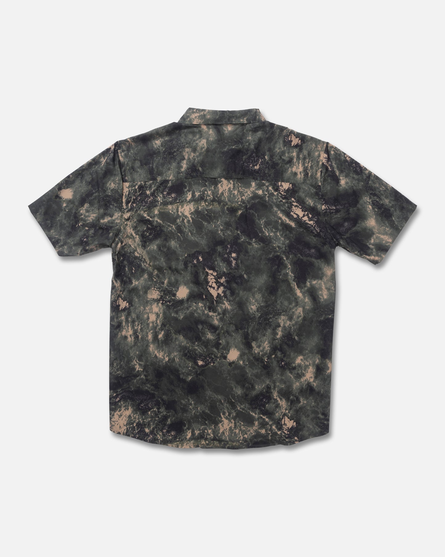 Back view of the Flagship Uv Button Up - Deep Forest. 