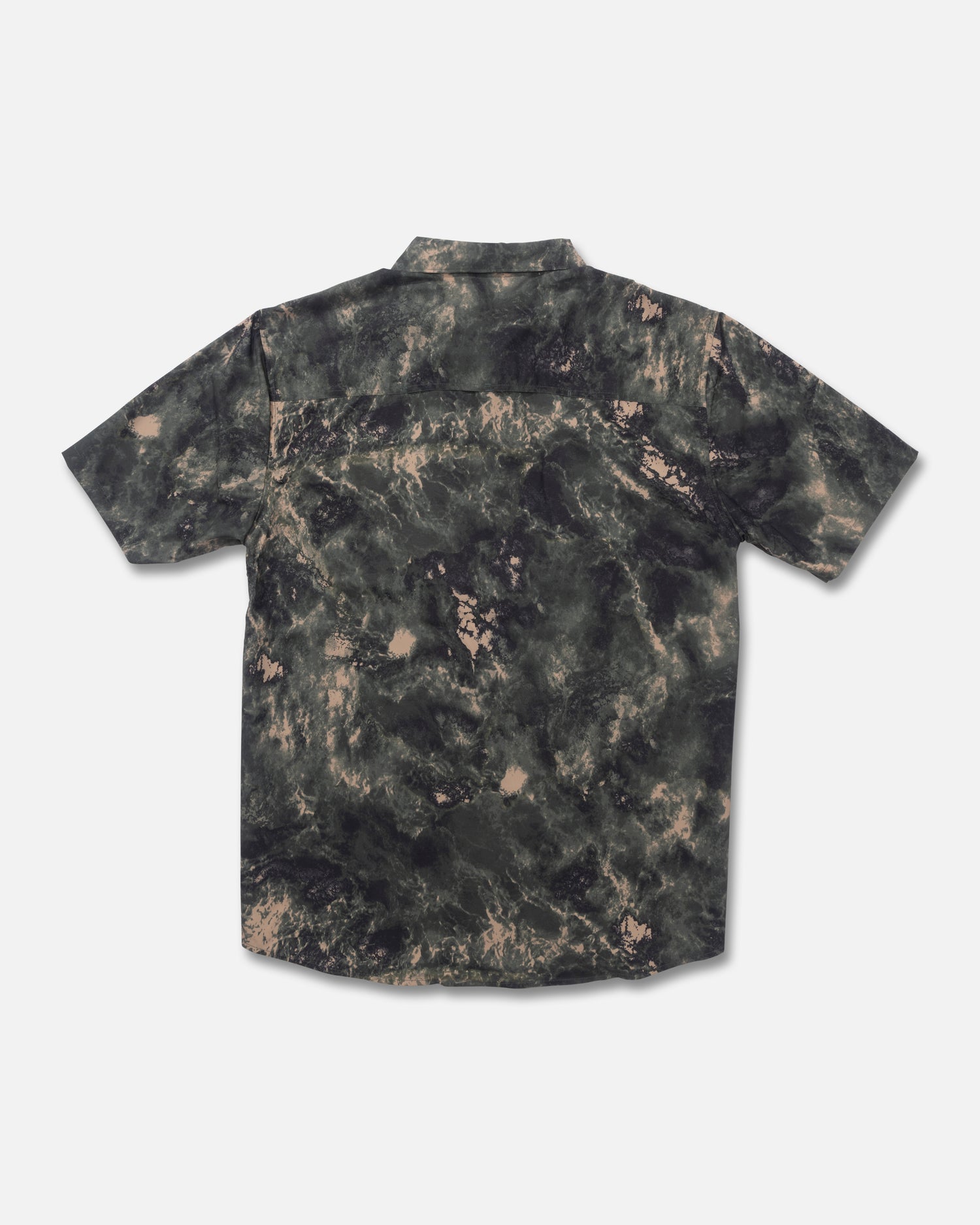 Back view of the Flagship Uv Button Up - Deep Forest. 