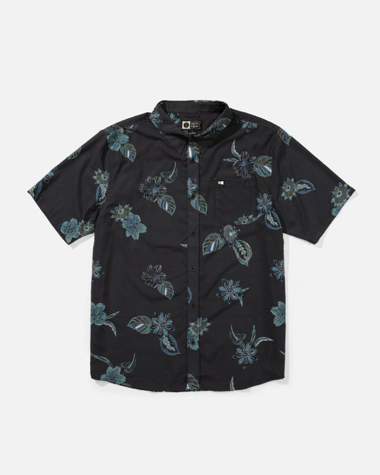 Front view of the Breezer Perf Button Up - Phantom. 