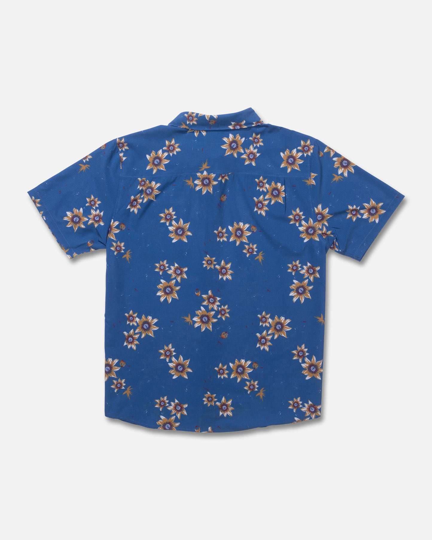 Back view of the Breezer Perforated Button Up - True Navy