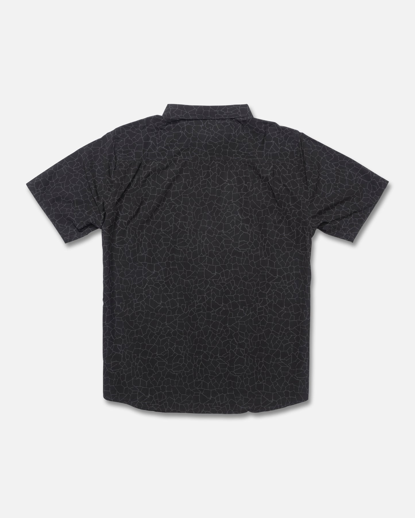 Back view of the Breezer Perforated Polo - Pirate Black