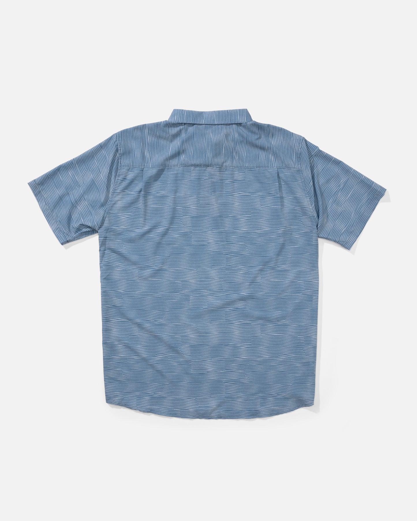 Back view of the Breezer Perf Polo - Pilot Blue. 