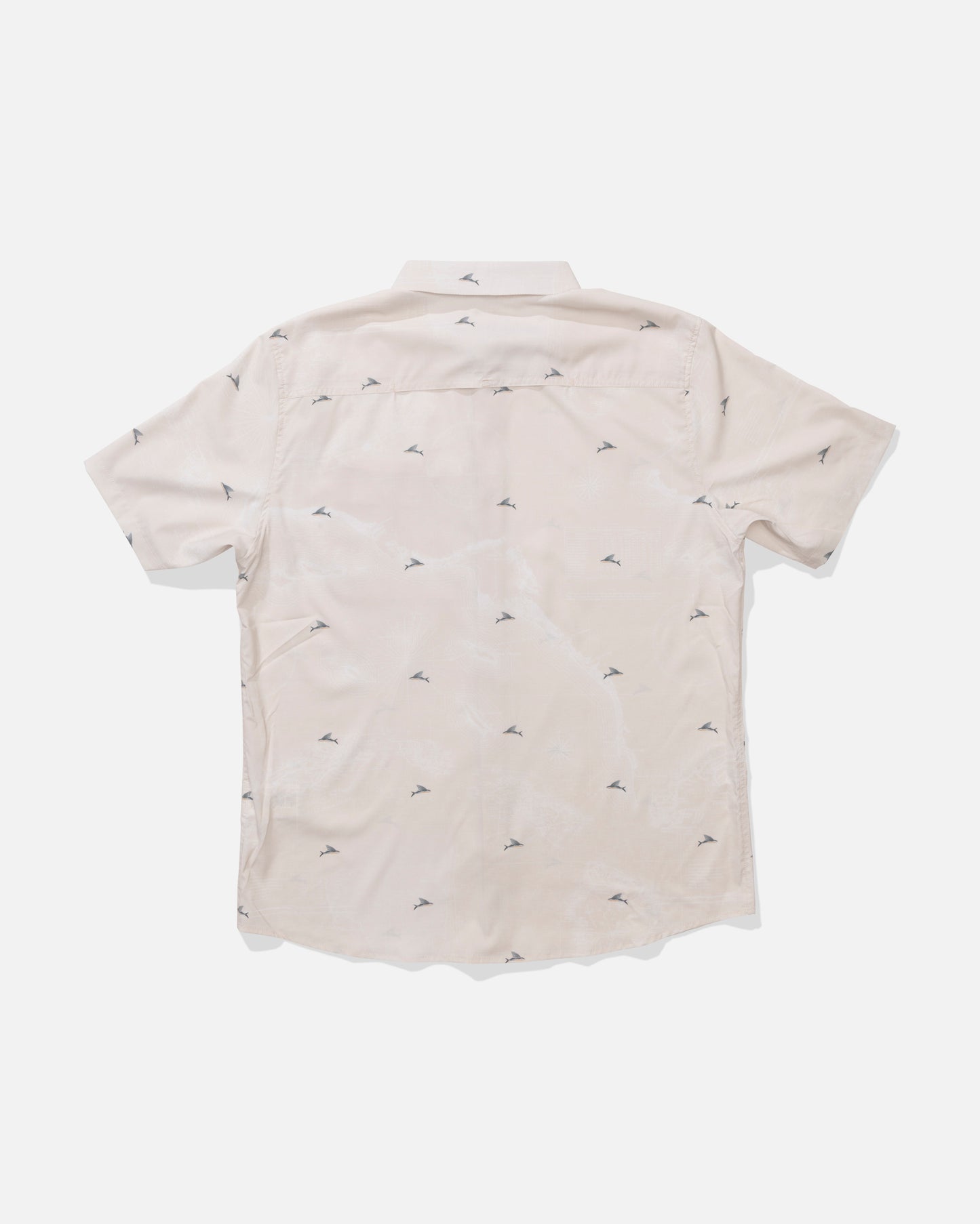 Back view of the Flagship UV Button Up - Natural. 