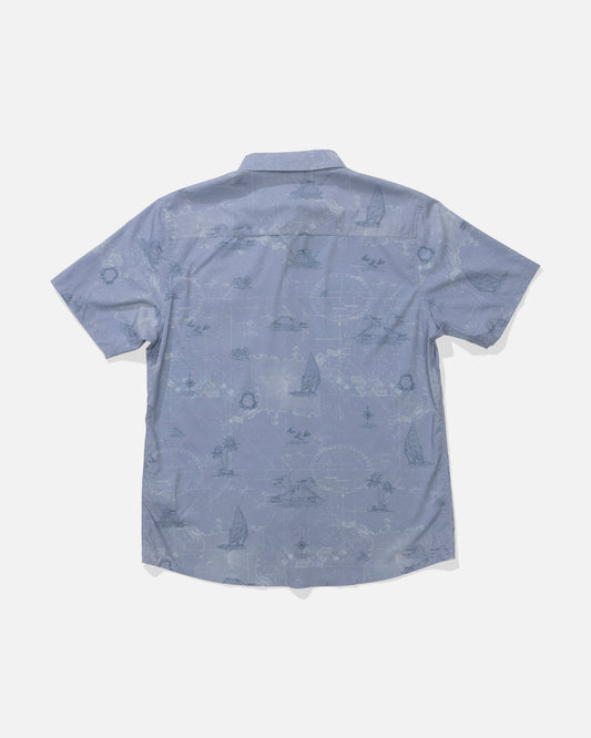 Back view of the Flagship UV Button Up - Tradewinds. 