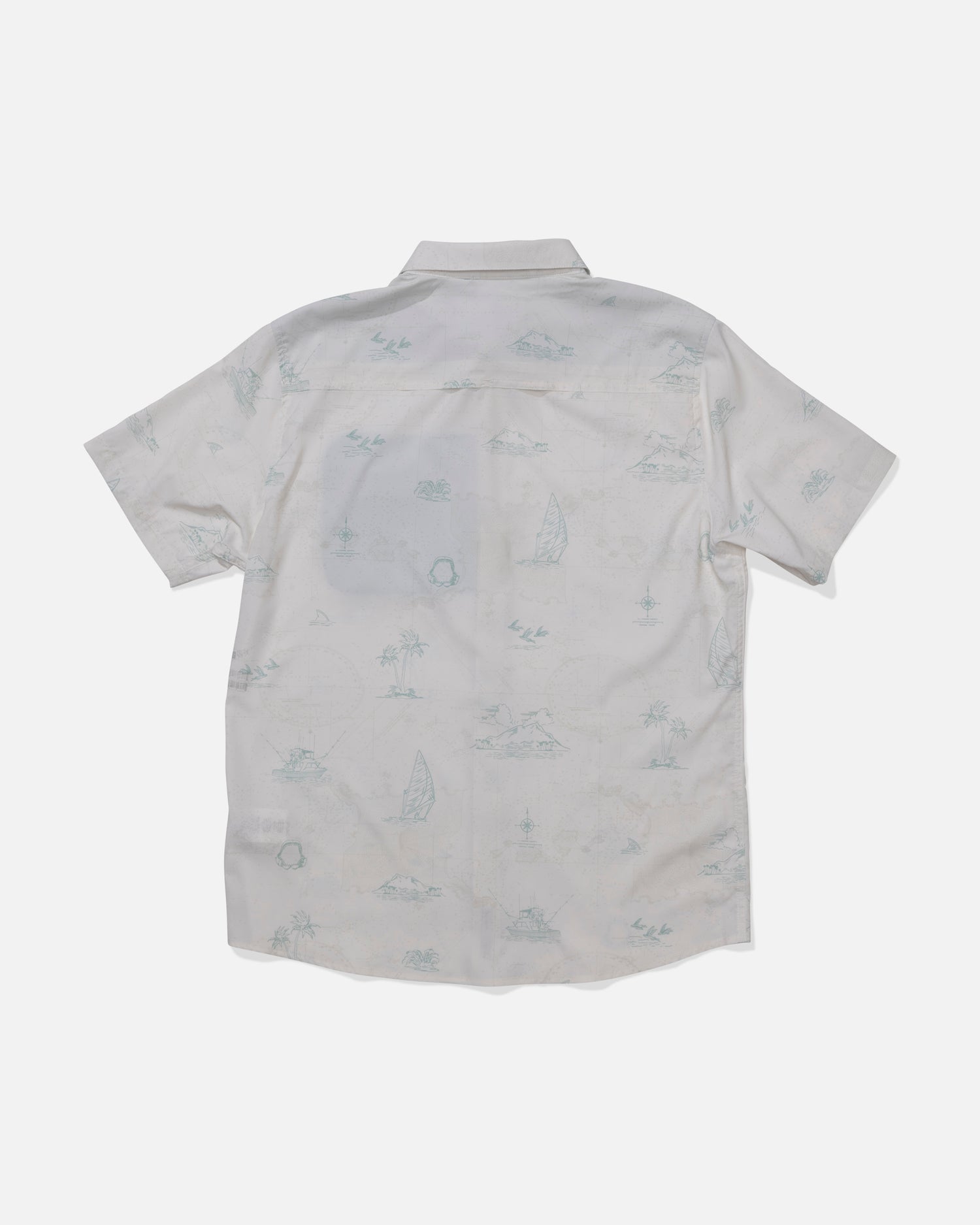 Back view of the Flagship UV Button Up - White. 