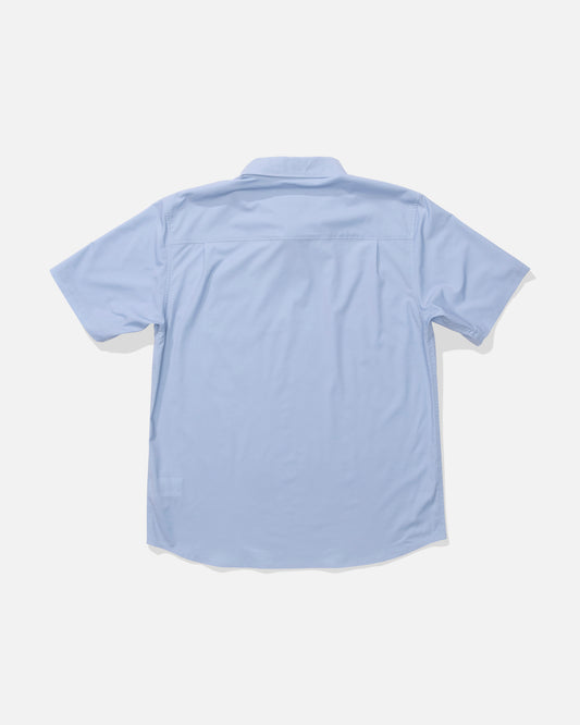 Back view of the Drifter UV Polo - Air Blue. 