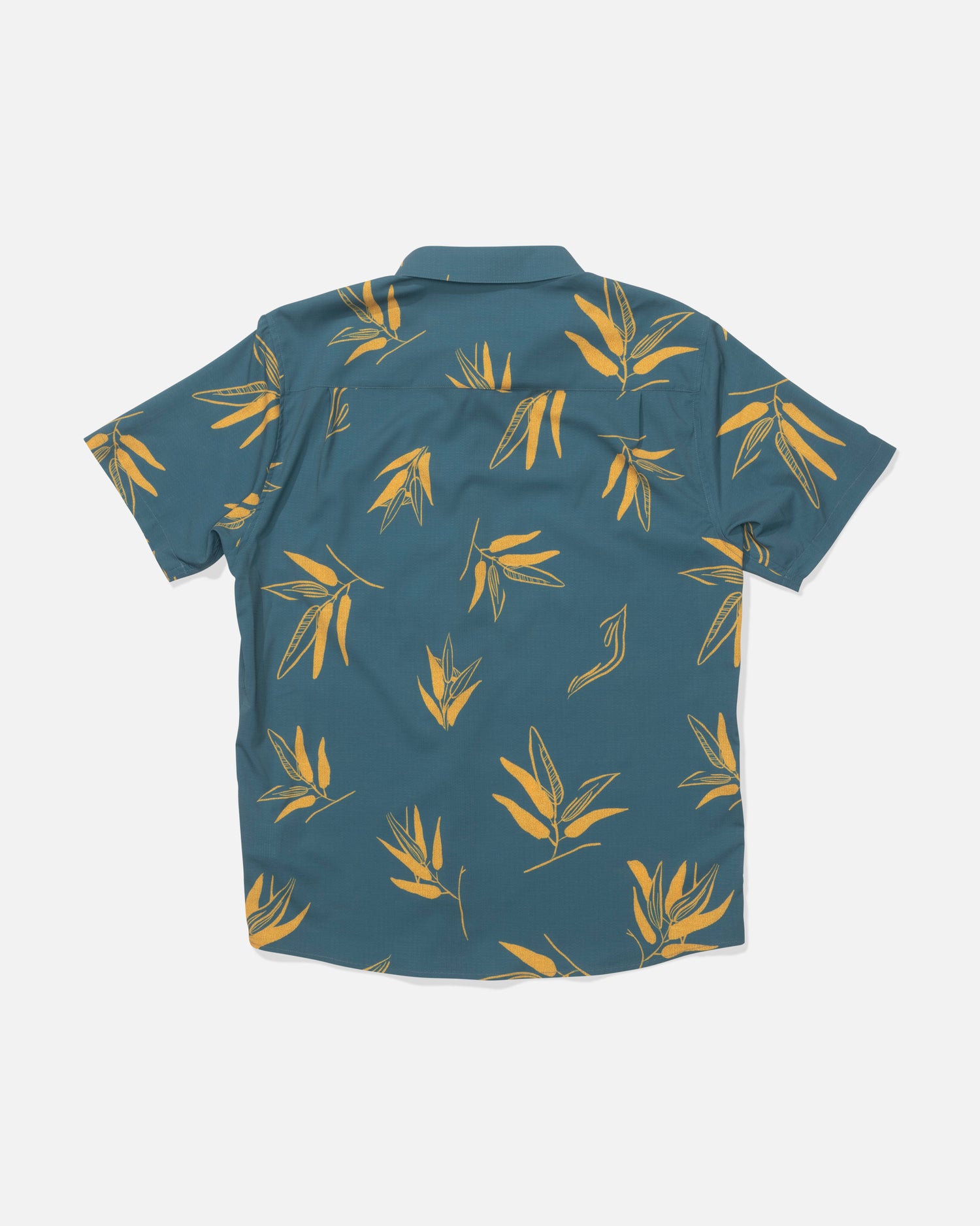 Back view of the Breezer Perforated Button Up - Hydro. 