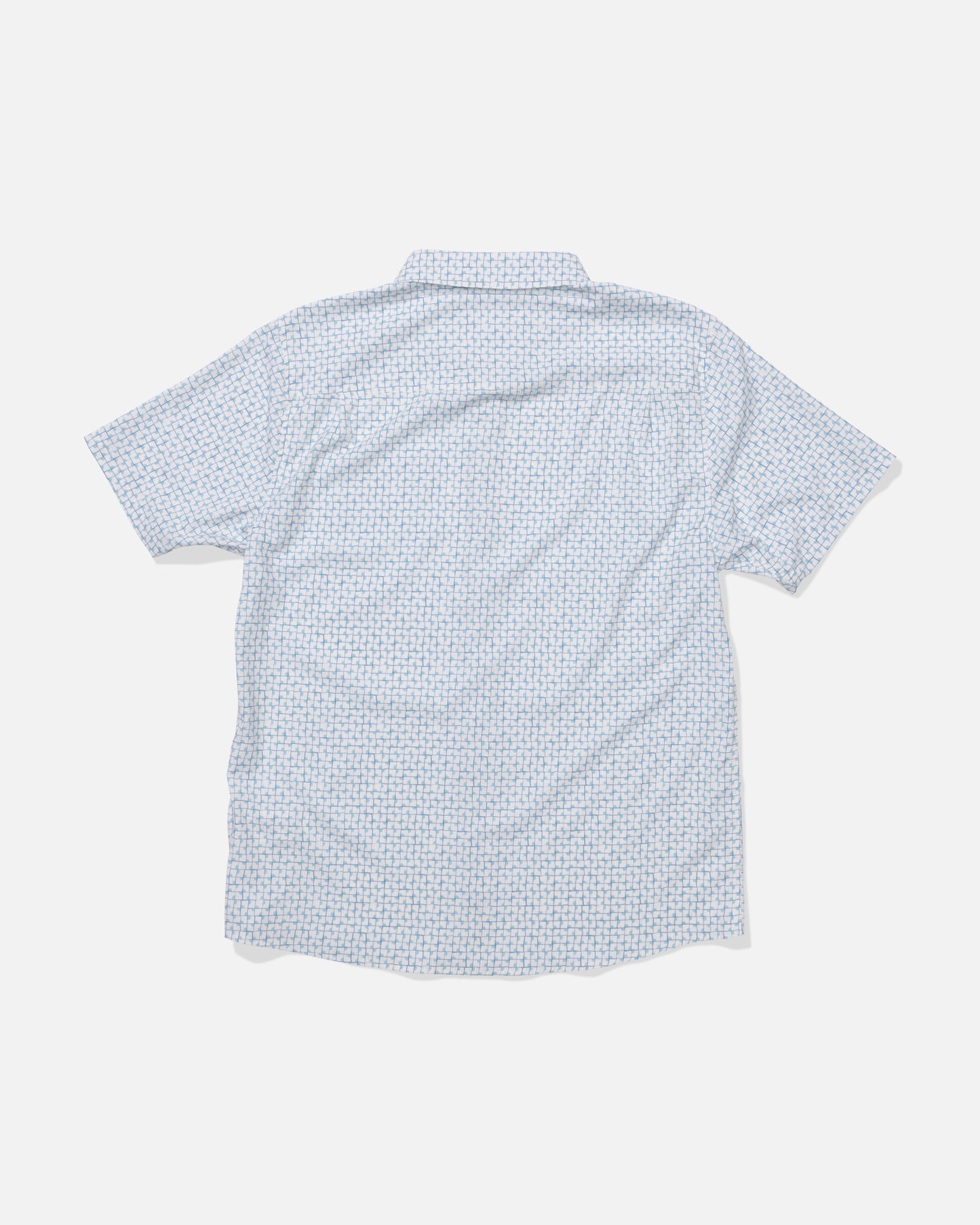 Back view of the Breezer Perforated Button Up - Off White.