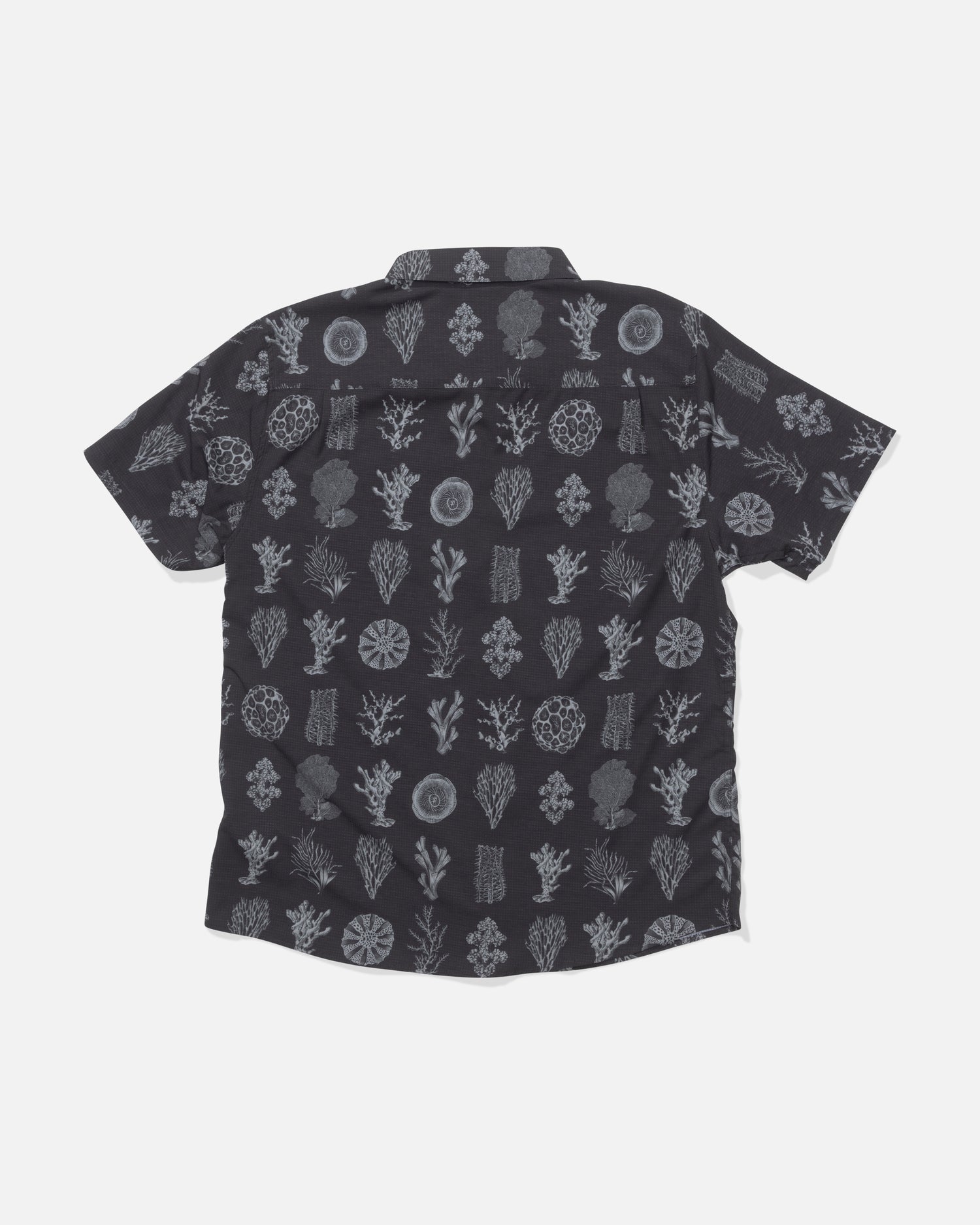 Back view of the Breezer Perforated Button Up - Phantom. 