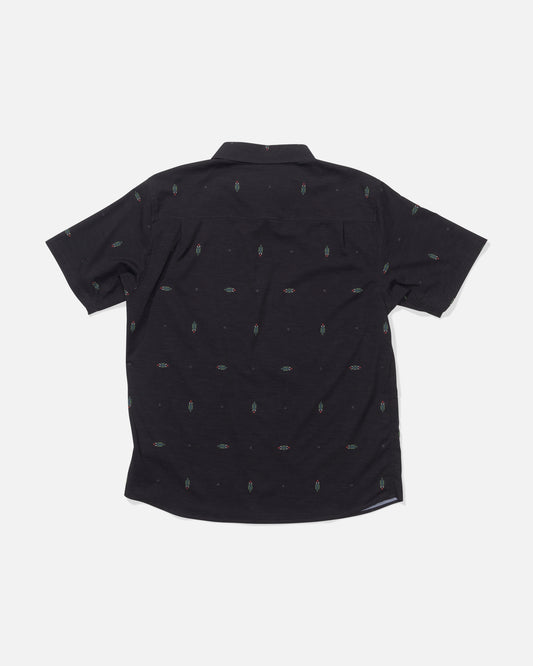 Back view of the Breezer Perforated Polo - Black. 