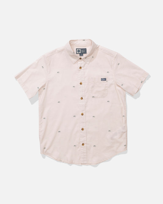 Front view of the Crew Boys Woven - Natural.